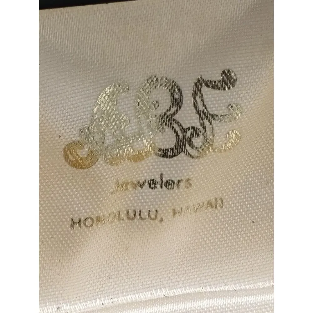Vintage Hawaii Carved White Rose Stud Earrings Abe Jewelers Honolulu With Box